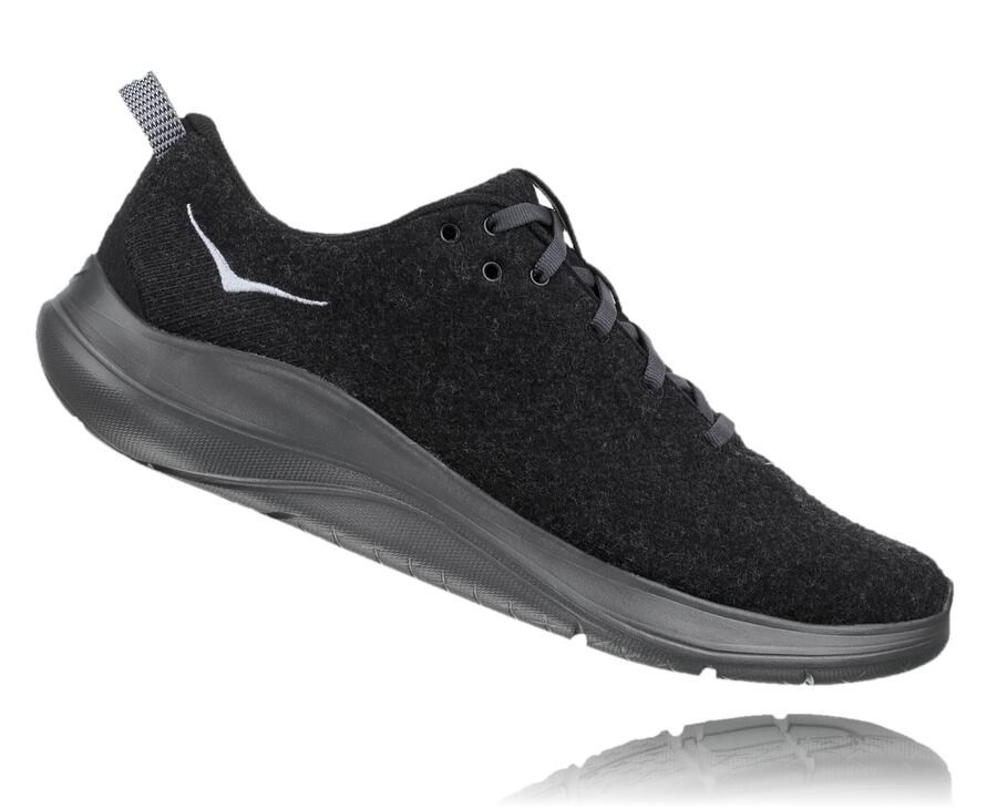 Chaussure Running Hoka One One Hupana Flow Wool Homme - Noir - FPC-394765